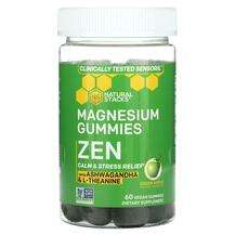 Natural Stacks, Magnesium Gummies Zen Green Apple, 60 Vegan Gu...