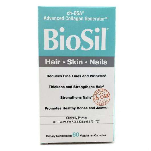 Основне фото товара BioSil, Hair Skin Nails, Генератор колагену, 60 капсул
