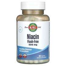 KAL, Niacin Flush-Free 500 mg, Ніацин, 120 капсул