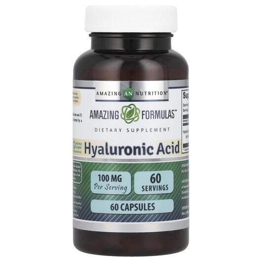 Основное фото товара Гиалуроновая кислота, Hyaluronic Acid 100 mg, 60 капсул