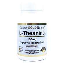 California Gold Nutrition, L-Theanine, L-Теанін 100 мг, 60 капсул