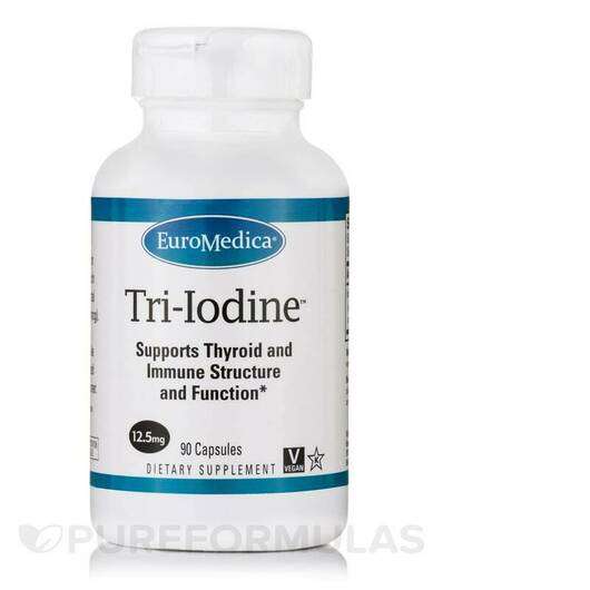 Основне фото товара EuroMedica, Tri-Iodine 12.5 mg, Йод, 90 капсул