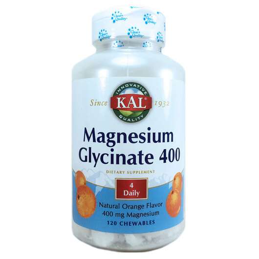 Основное фото товара KAL, Глицинат магния 400 мг, Magnesium Glycinate 400 mg, 120 т...