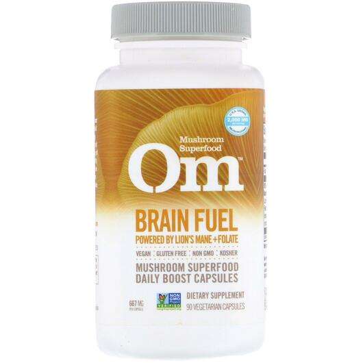 Основне фото товара Brain Fuel Powered by Lion's Mane + Folate 667 mg, Гриби Левов...