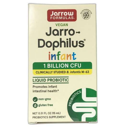 Основное фото товара Jarrow Formulas, Пробиотики для младенцев жидкие, Jarro-Dophil...
