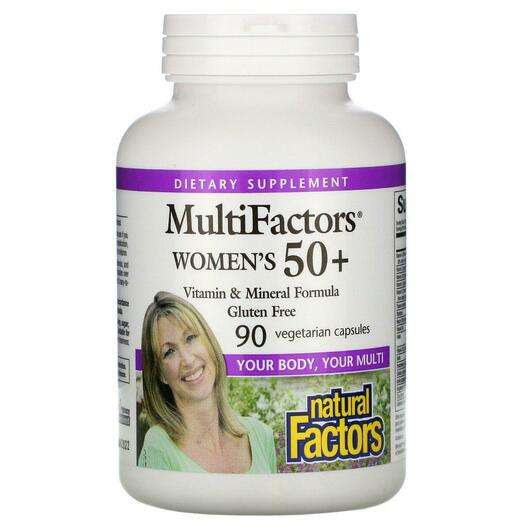 Основне фото товара Natural Factors, MultiFactors Women's 50+, Мультивітаміни...