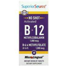 Superior Source, Activated B-12 Methylcobalamin 1000 mcg, Мети...