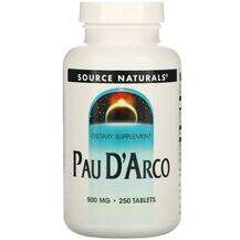Source Naturals, Пау Дарко 500 мг, Pau D'Arco 500 mg 250,...