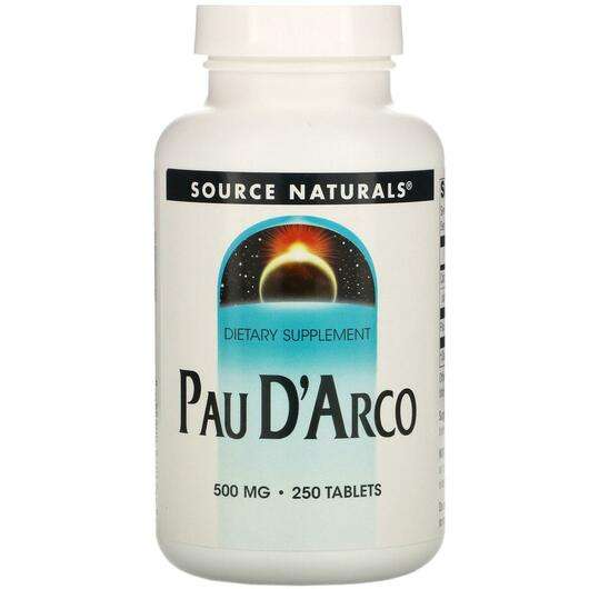 Основне фото товара Source Naturals, Pau D'Arco 500 mg 250, Пау Дарко 500 мг, 250 ...