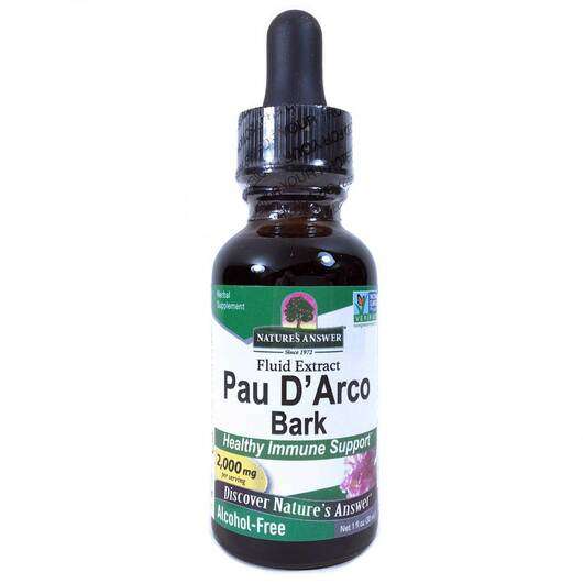 Основне фото товара Nature's Answer, Pau D'Arco Bark, Пау Дарко 2000 мг Безалкогол...