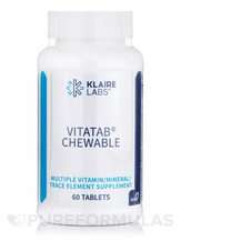 Klaire Labs SFI, VitaTab Chewable, Мультивітаміни, 60 таблеток
