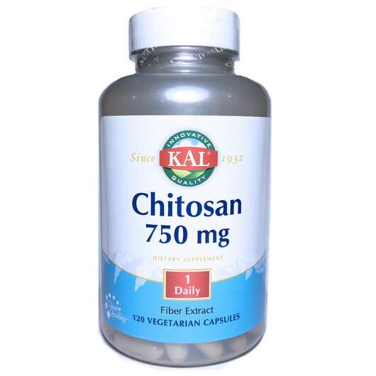 Основное фото товара KAL, Хитозан 750 мг, Chitosan 750 mg, 120 капсул