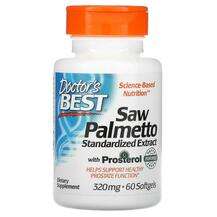 Doctor's Best, Saw Palmetto, Екстракт Пальметто 320 мг з Eurom...