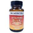 Фото товару Dr. Mercola, Vitamins D3 K2, Вітаміни D3 K2, 30 капсул