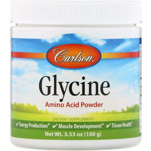 Основное фото товара Carlson, L-Глицин порошок, Glycine Amino Acid Powder, 100 г