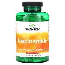 Swanson, Ниацин, Niacinamide 500 mg, 250 капсул
