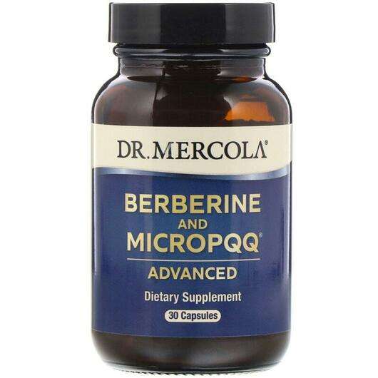 Основне фото товара Dr. Mercola, Berberine & MicroPQQ Advanced, Берберин, 30 к...