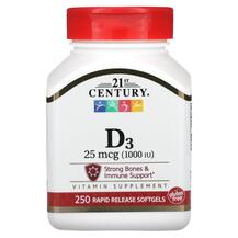 Vitamin D3 25 mcg 1000 IU Витамин D 21st Century