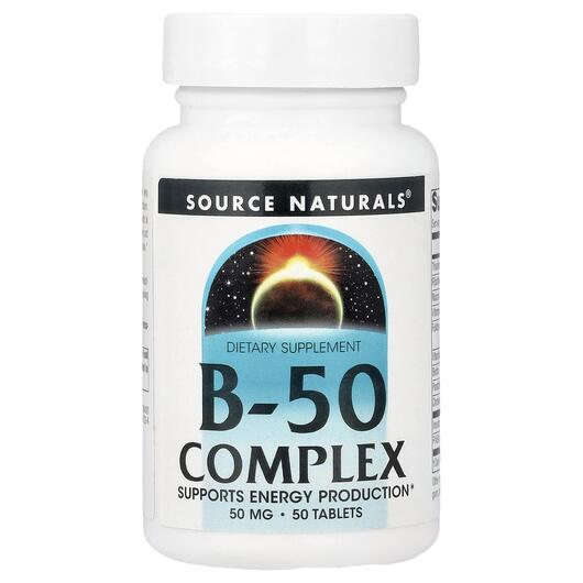 Основне фото товара B-50 Complex Основне фото товара Source Naturals, B-50 Complex, B-комплекс, 50 таблеток