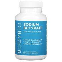 BodyBio, Sodium Butyrate, Бутірат Натрію, 60 капсул