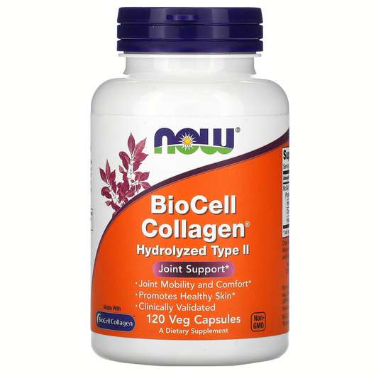 Основное фото товара Now, Коллаген 2 типа, BioCell Collagen, 120 капсул