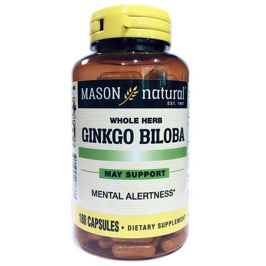 Основне фото товара Mason, Ginkgo Biloba, Гінкго білоба, 180 капсул