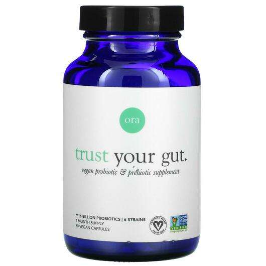 Основное фото товара Ora, Пробиотики, Trust Your Gut Vegan Probiotic & Prebioti...