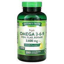 Омега 3 6 9, Vitamins Triple Omega 3-6-9 Fish Flax Borage 3600...