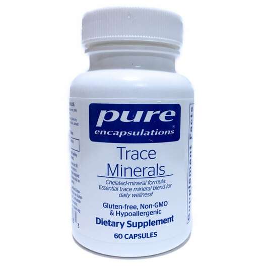 Основне фото товара Pure Encapsulations, Trace Minerals, Мінерали, 60 капсул