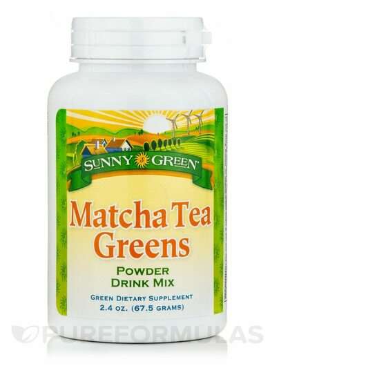 Основне фото товара Sunny Green, Matcha Tea Greens Powder Drink Mix, Чай, 67.5 г