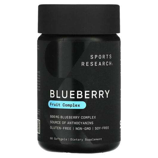 Основне фото товара Sports Research, Blueberry Concentrate 800 mg 60, Чорниця конц...