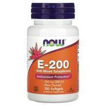 Now, Витамин E Токоферолы, E-200 with Mixed Tocopherols 134 mg...