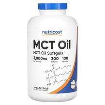 Nutricost, MCT Oil 3000 mg, Тригліцериди, 300 капсул