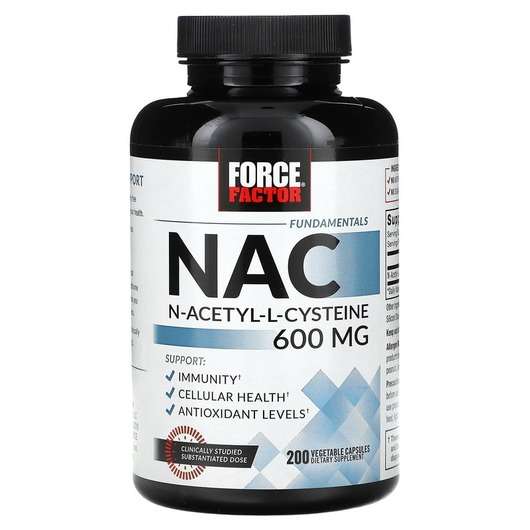Основное фото товара Force Factor, НАК 600, NAC 600 mg, 200 капсул