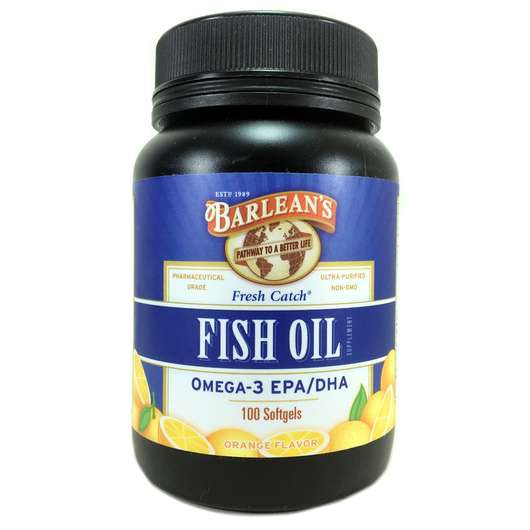 Основне фото товара Barlean's, Fish Oil Omega-3 EPA DHA, Риб'ячий жир Омега-3 EPA ...