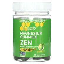 Natural Stacks, Magnesium Gummies Zen Green Apple, Магній, 30 ...