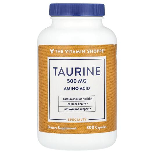 Основне фото товара Taurine 500 mg Основне фото товара TheVitaminShoppe, Taurine 500 mg, L-Таурин, 300 капсул