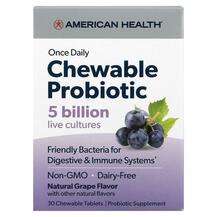 American Health, Chewable Probiotic 5 Billion CFU, 30 Tablets