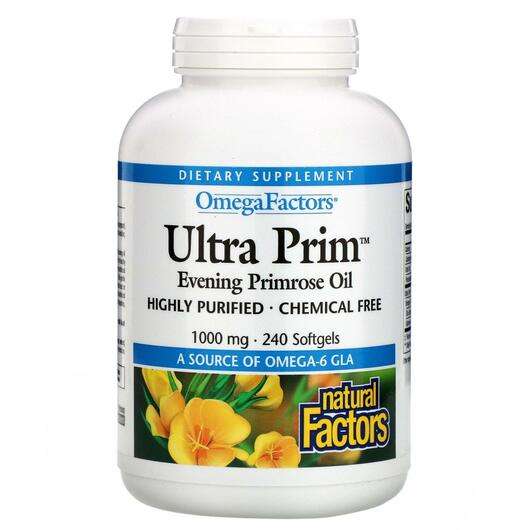 Основне фото товара OmegaFactors Ultra Prim Evening Primrose Oil 1000 mg, Олія при...