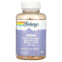 Solaray, MSM with Turmeric Boswellia & Devil's Claw 750 mg...