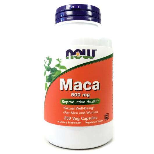 Основне фото товара Now, Maca 500 mg, Перуанська Мака 500 мг, 250 капсул
