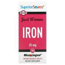 Superior Source, Железо, Just Women Iron 25 mg, 90 микролингва...