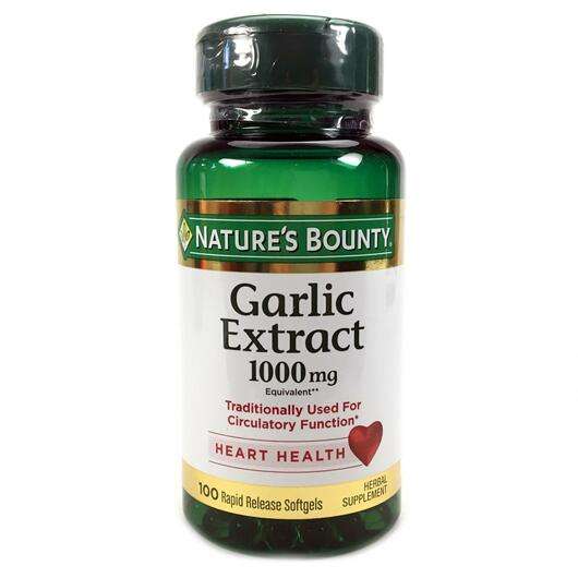 Основное фото товара Nature's Bounty, Экстракт Чеснока 1000 мг, Garlic Extract 1000...