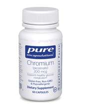 Pure Encapsulations, Chromium picolinate 200 mcg, Хром, 60 капсул