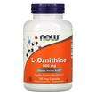 Фото товару Now, L-Ornithine 500 mg, L-Орнитин 500 мг, 120 капсул