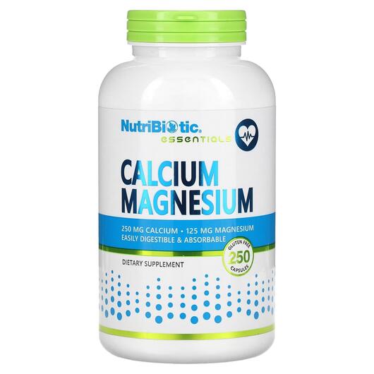 Основне фото товара Essentials Calcium Magnesium Основне фото товара NutriBiotic, Essentials Calcium Magnesium, Кальцій, 250 капсул