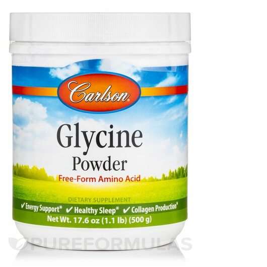 Основное фото товара Carlson, L-Глицин, Glycine Powder, 500 г