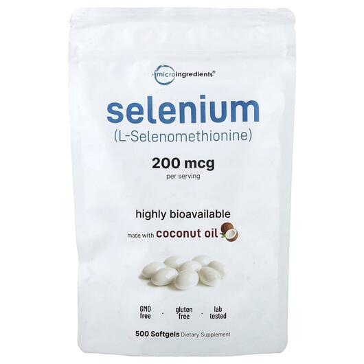 Основне фото товара Selenium 200 mcg Основне фото товара Micro Ingredients, Selenium 200 mcg, Селен, 500 капсул