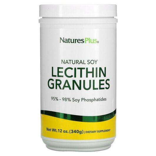 Основное фото товара Natures Plus, Соевый лецитин, Lecithin Granules, 340 г