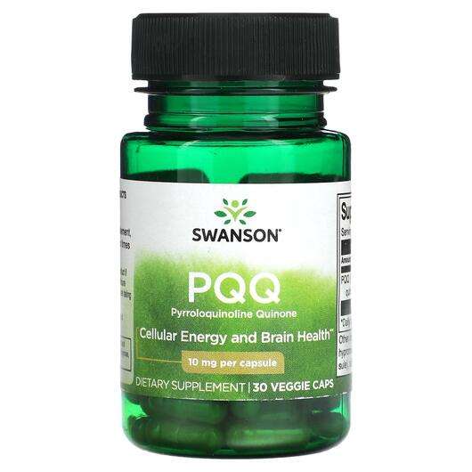 Основне фото товара Swanson, PQQ 10 mg, Пірролохінолінхінон, 30 капсул